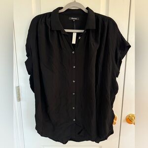 100% viscose button down top, Madewell NEW with tags
